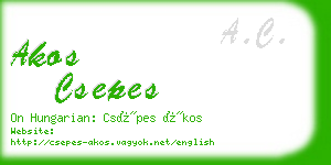 akos csepes business card